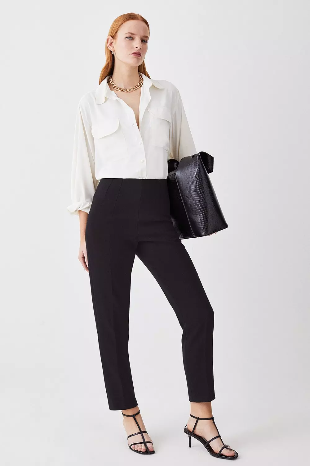 Compact Essential Slim Leg Pants Karen Millen