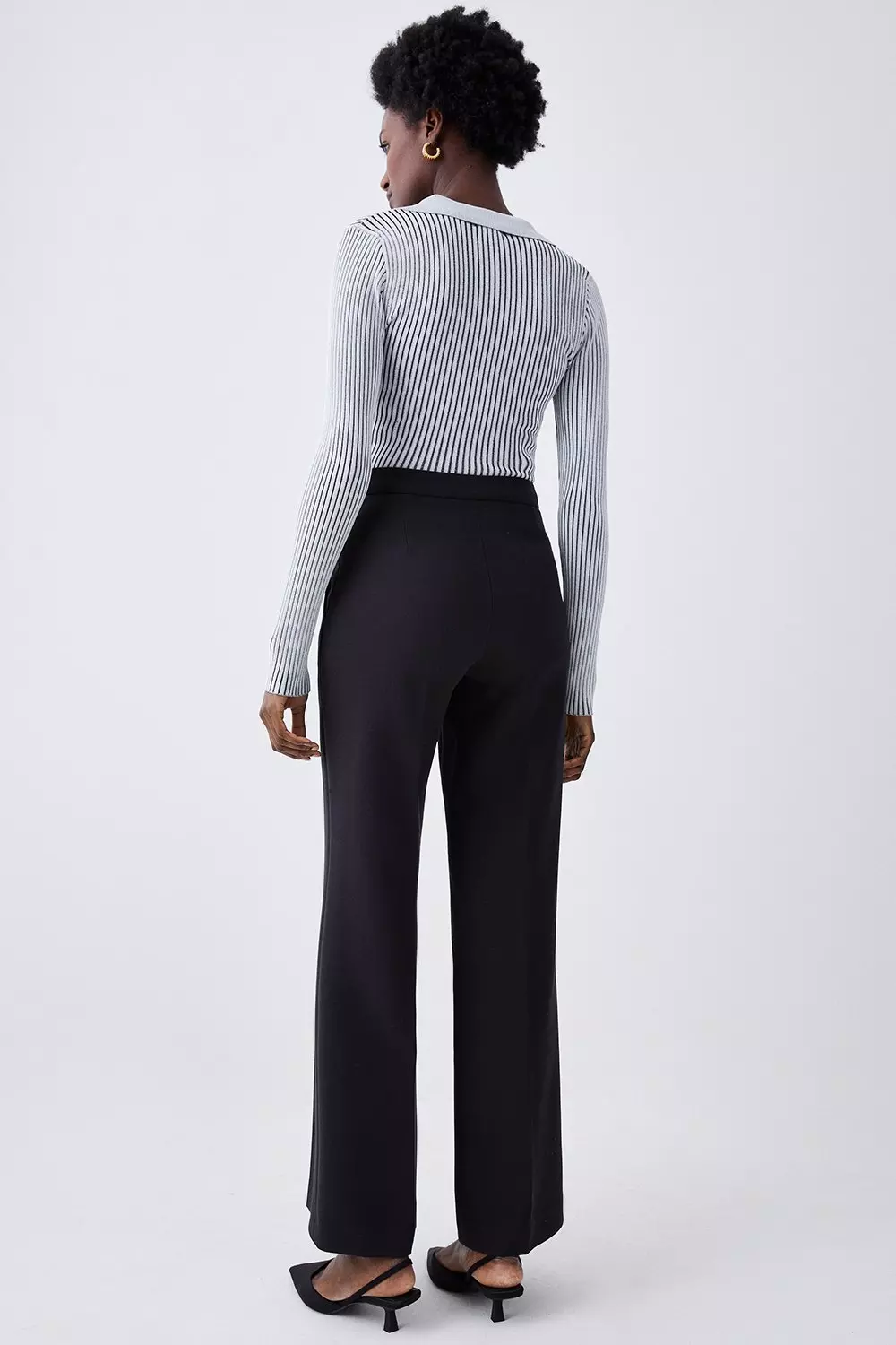 Essential Tailored Wide Leg Woven Pants | Karen Millen