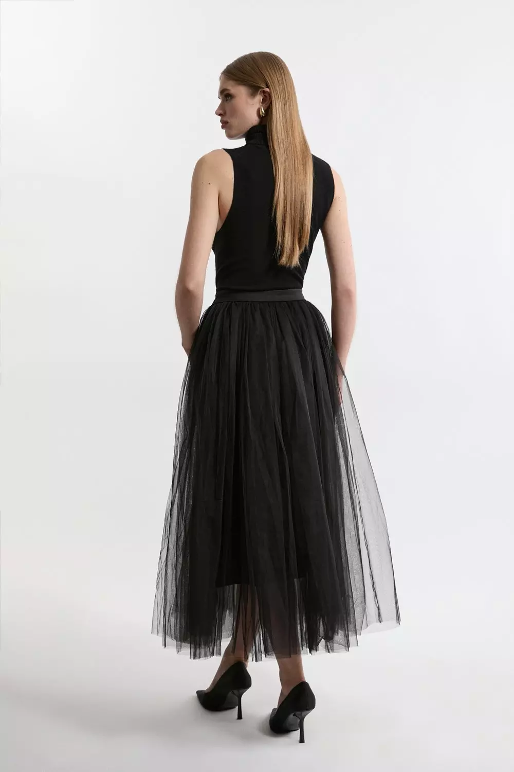 Lydia Millen Tulle Woven Maxi Skirt Karen Millen