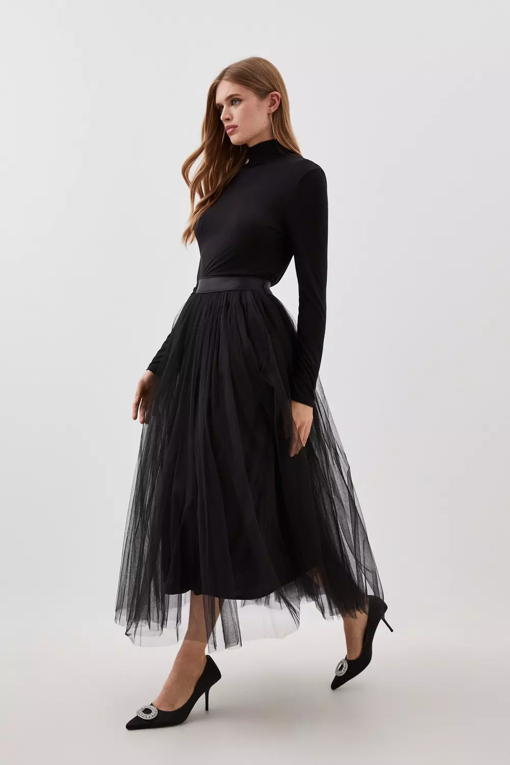 Petite maxi tulle outlet skirt