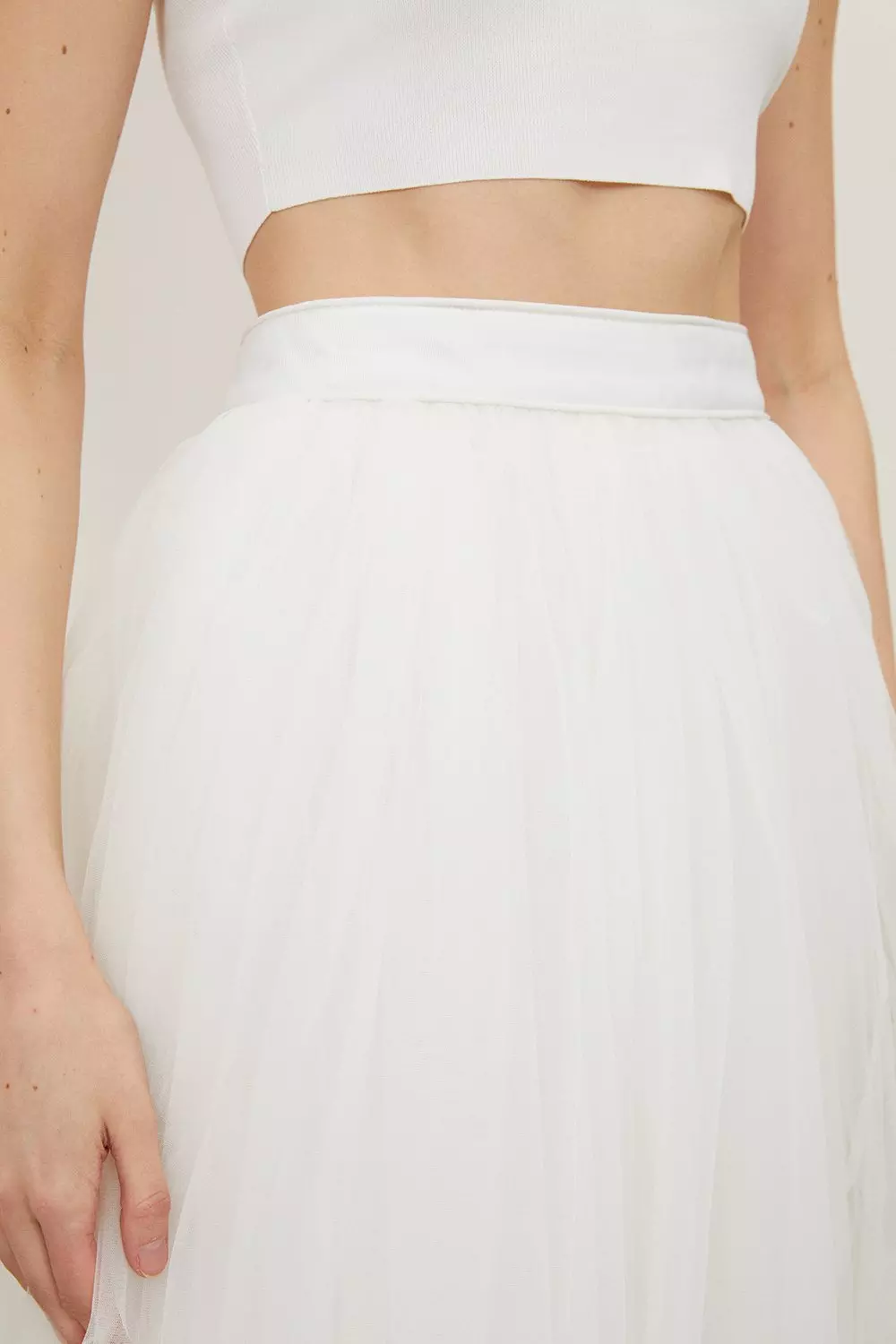 Tulle Sheer Woven Maxi Skirt | Karen Millen