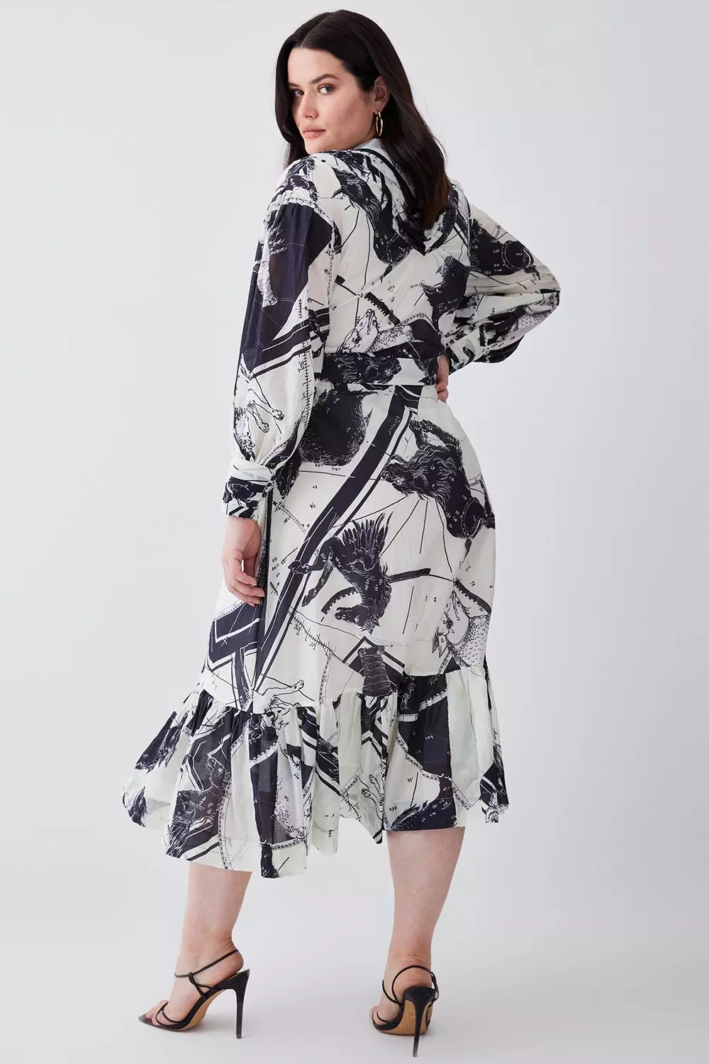 Karen millen star store print midi dress