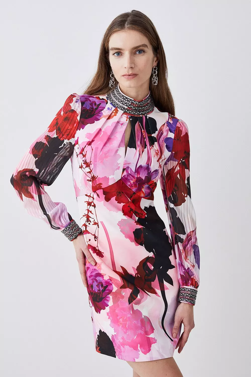 Karen millen store floral mini dress