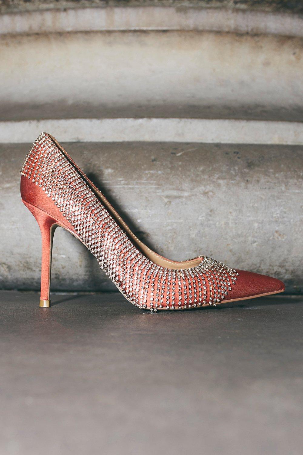 Diamante on sale prom shoes