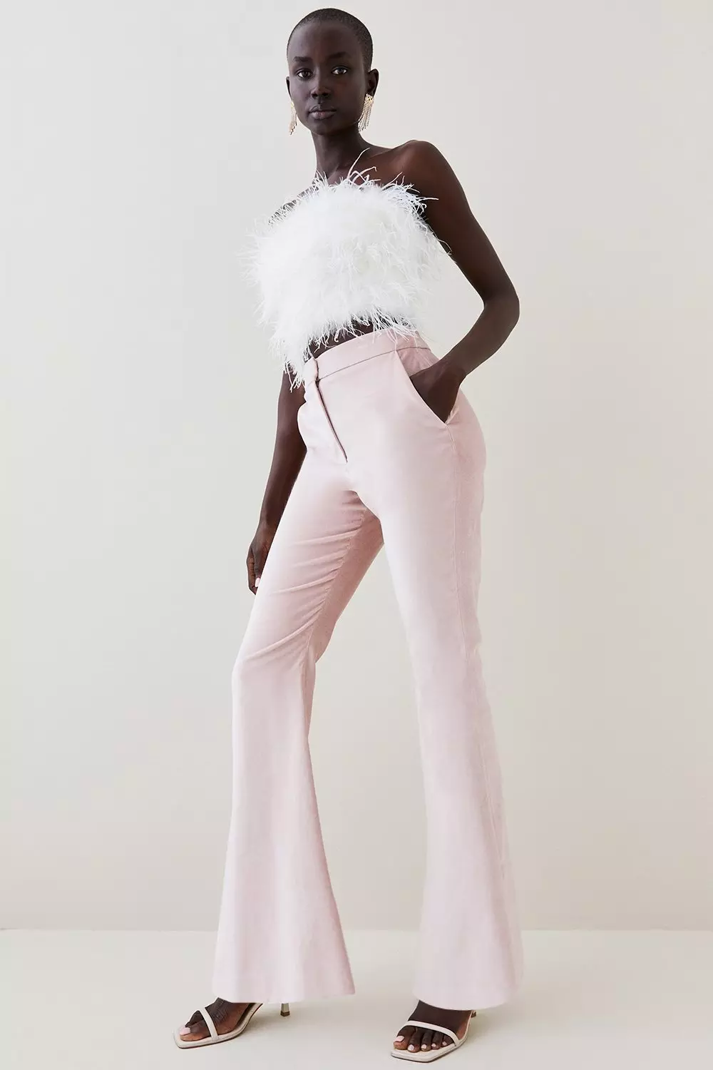 Zara High Waist Pants - Oyster White in 2023  High waisted pants, Clothes  design, High waisted