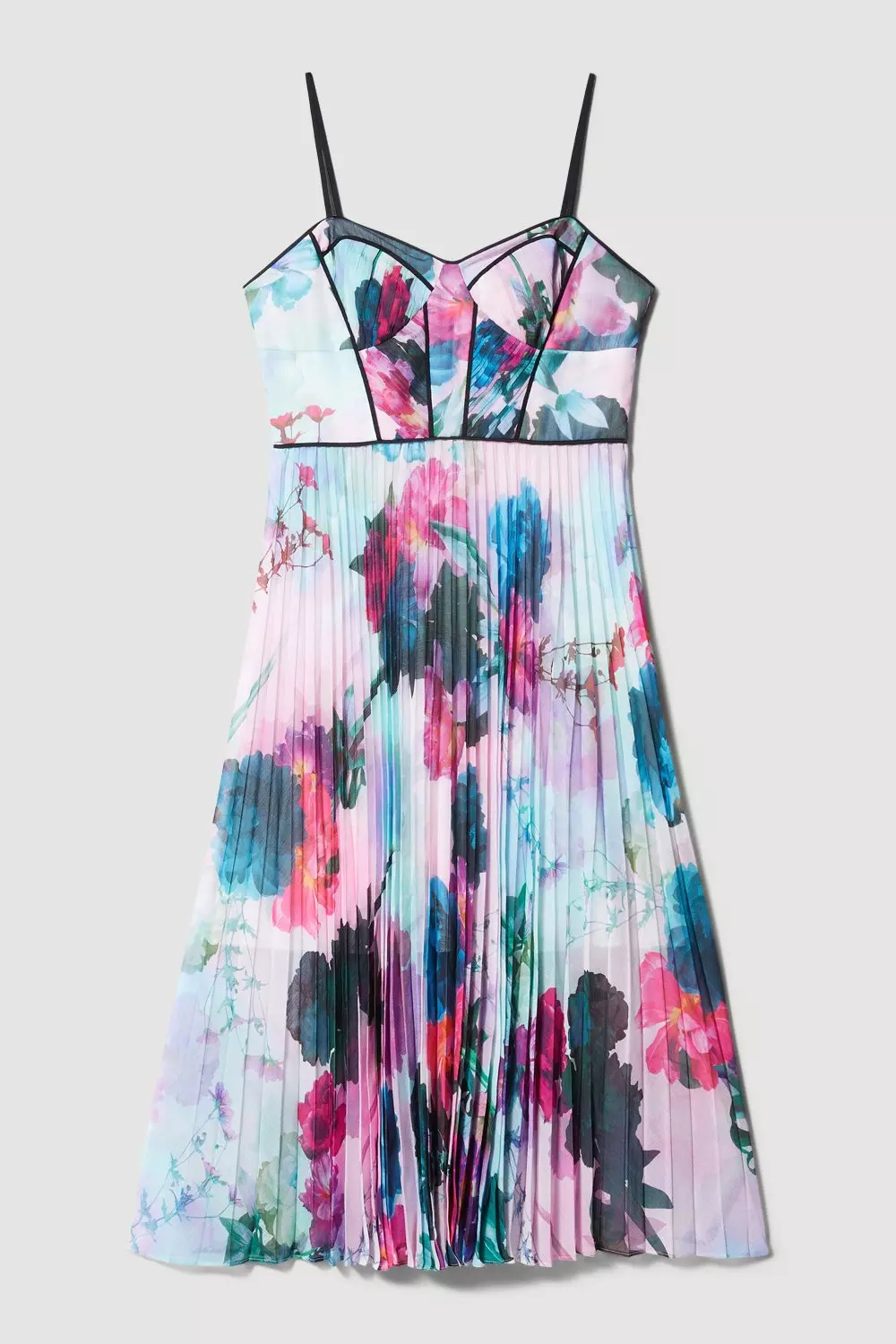 Karen millen hot sale pleated floral dress