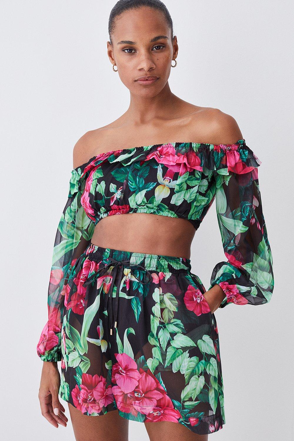 Crop top tropical new arrivals