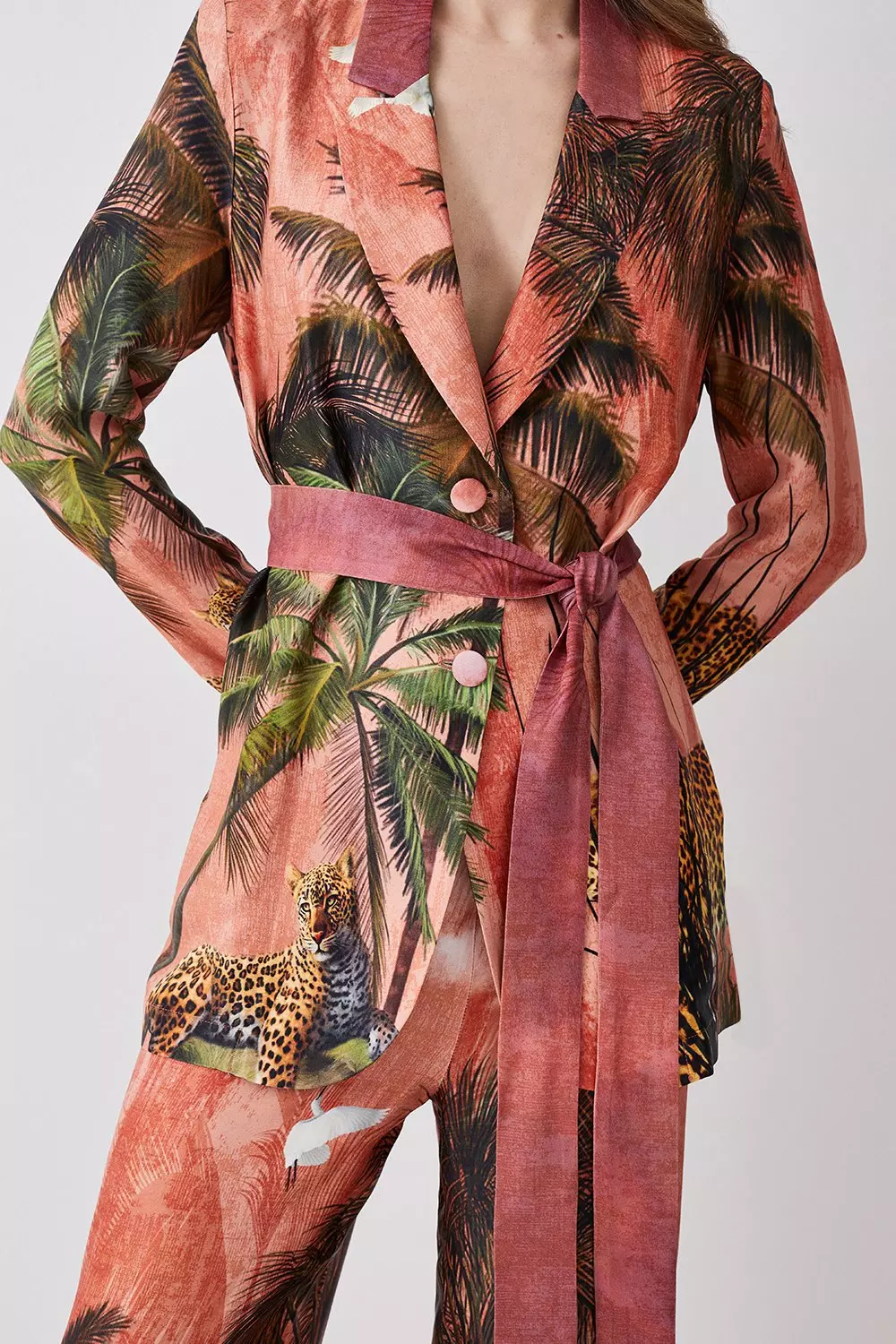 Palm on sale print blazer