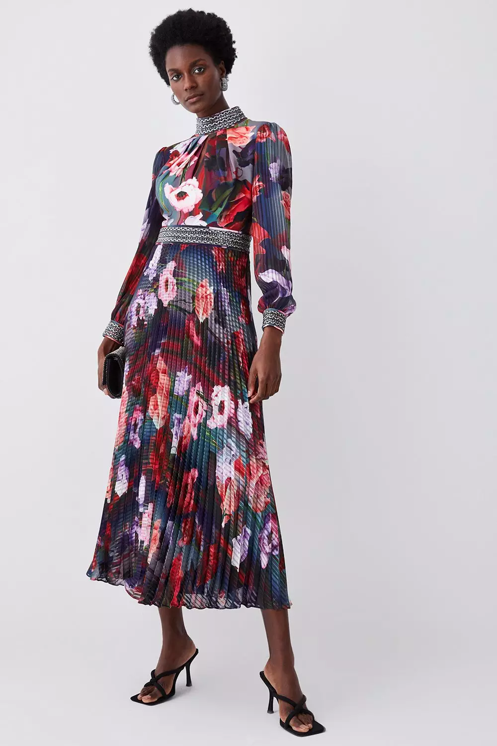 Floral pleated dress karen clearance millen