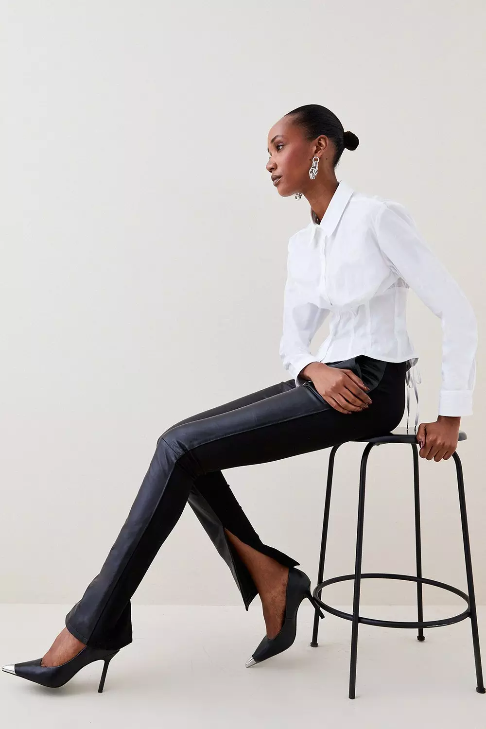 Karen millen hot sale leather trousers