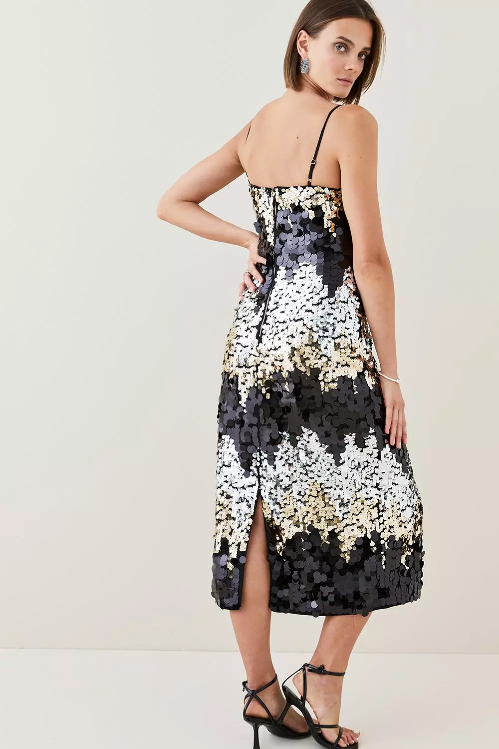 Karen millen sequin midi hot sale dress