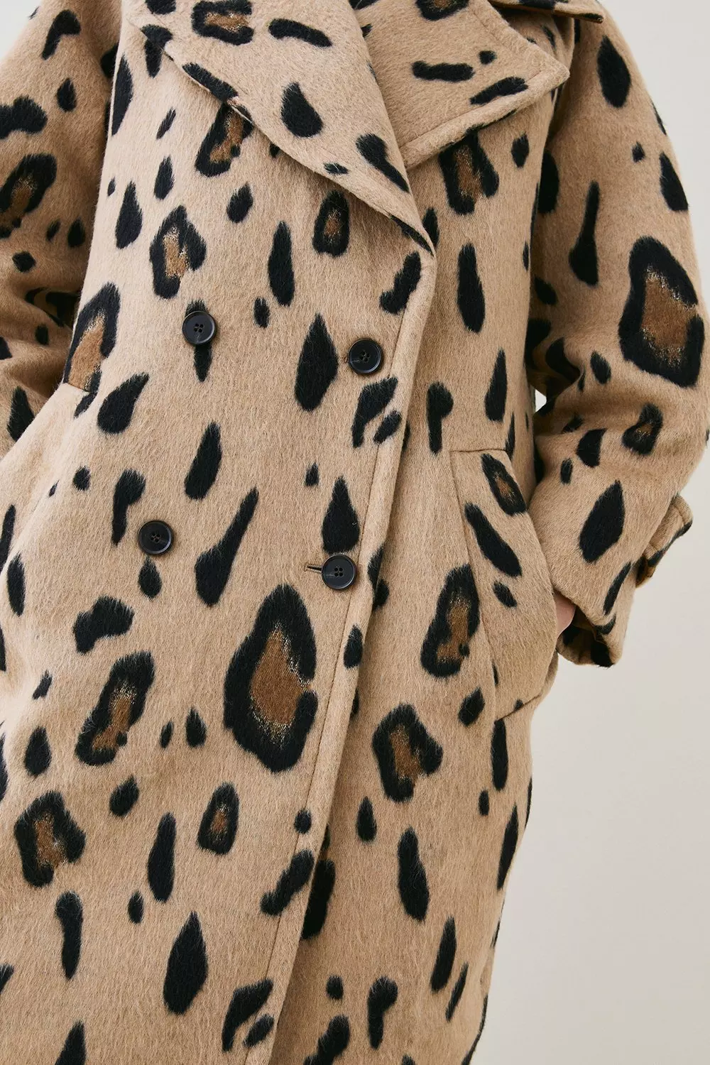 Karen millen leopard deals print tailored coat