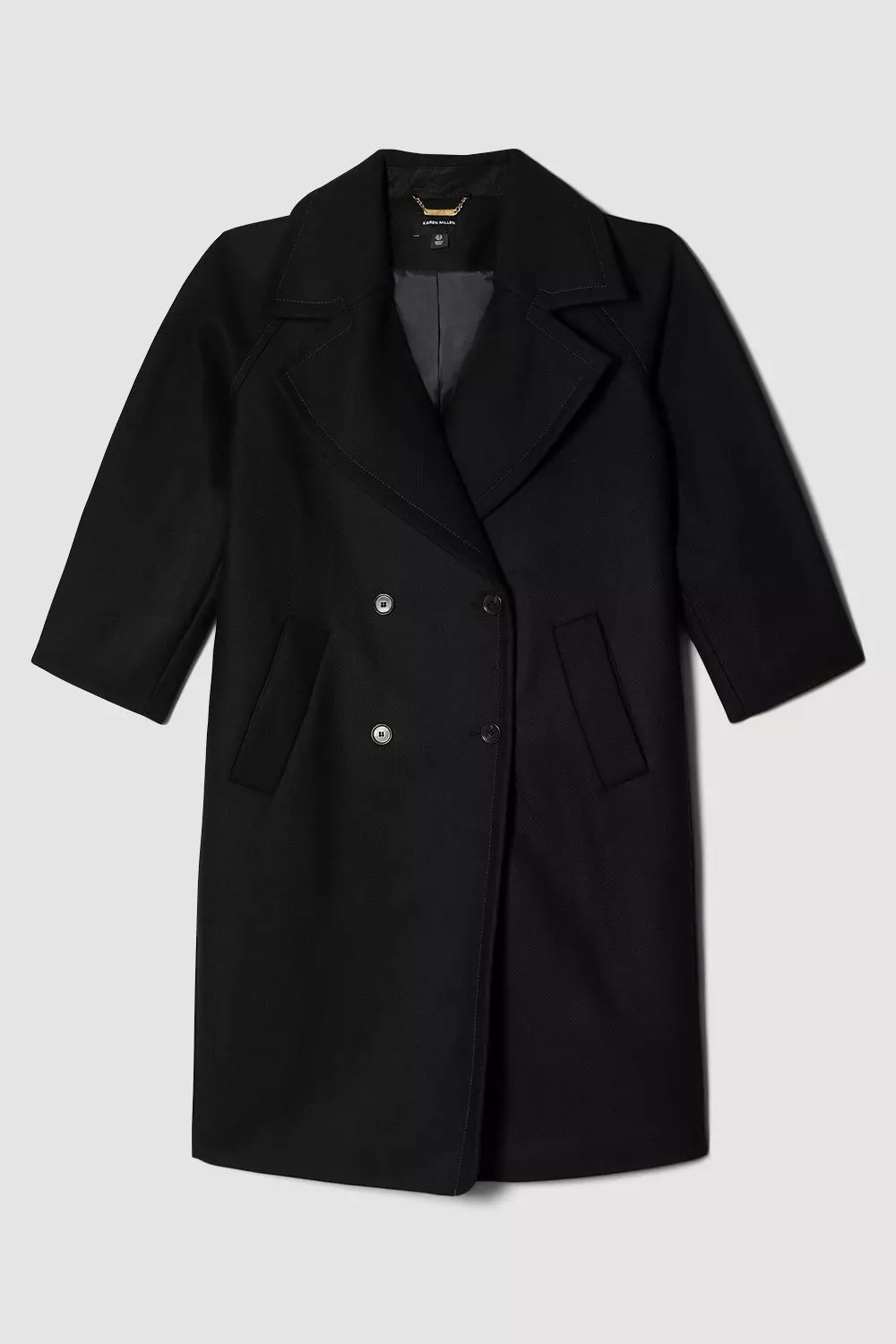 Buck Mason Women's Italian Virgin Wool Topcoat in Black, Size XL