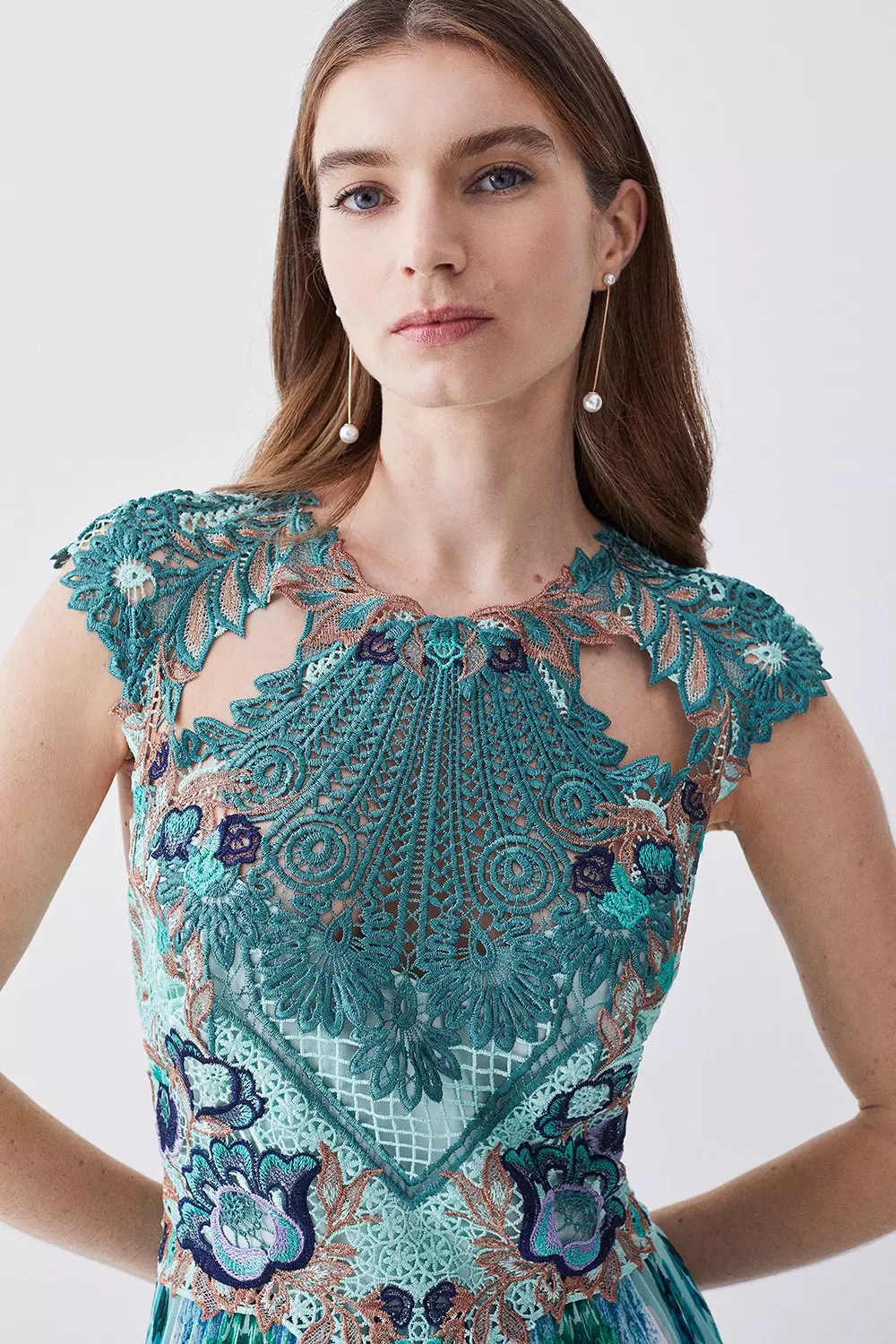 Guipure Lace - Teal