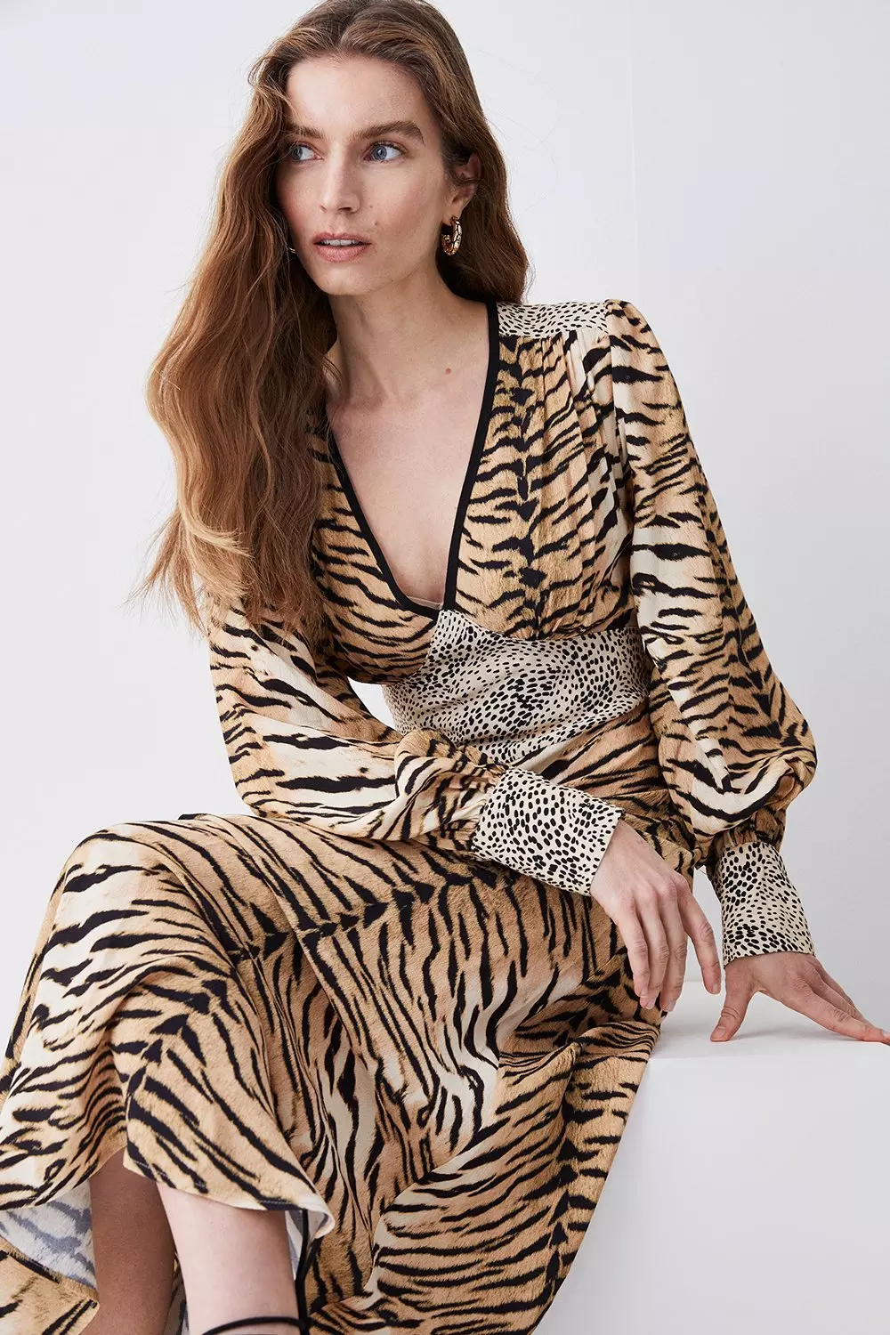 Karen millen clearance cheetah midi dress