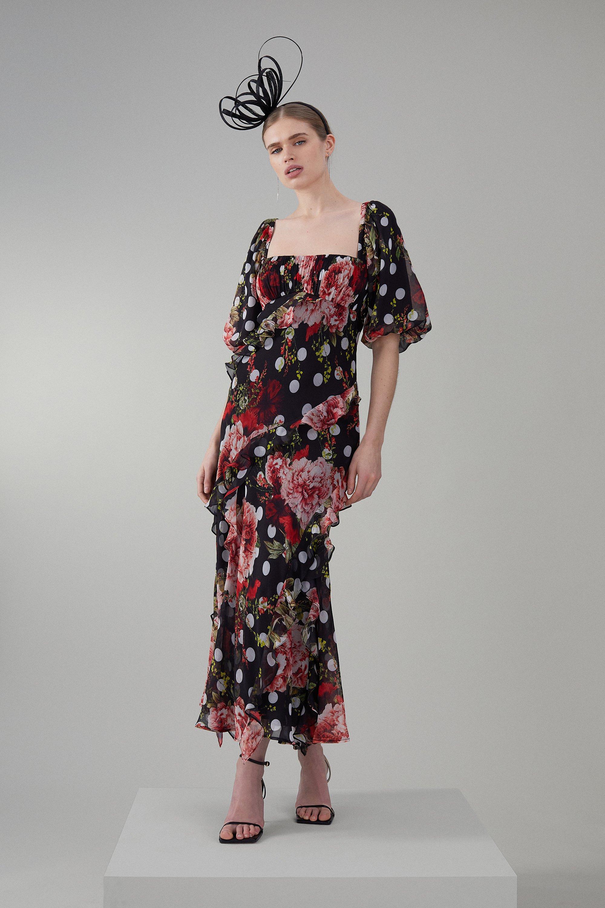 Karen millen floral outlet embroidered dress