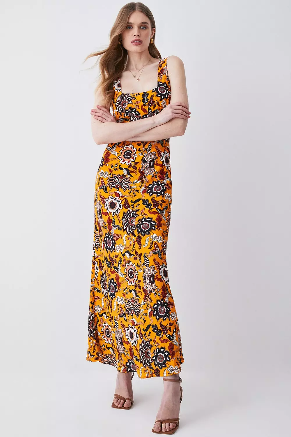 Karen millen best sale yellow floral dress