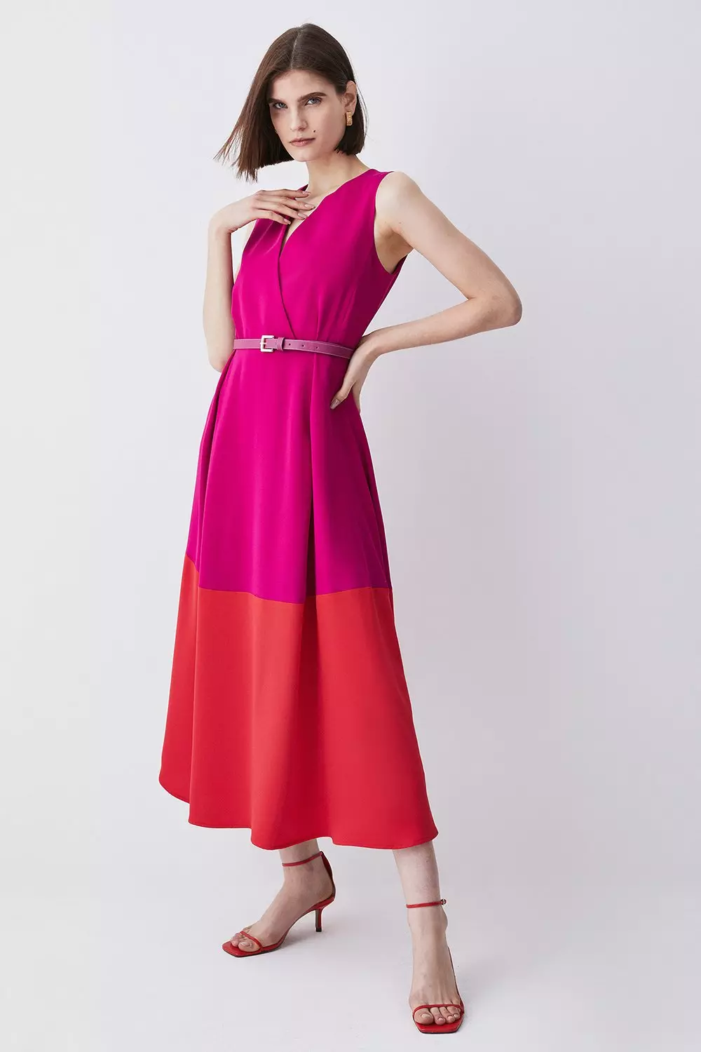 Color block shop midi dress