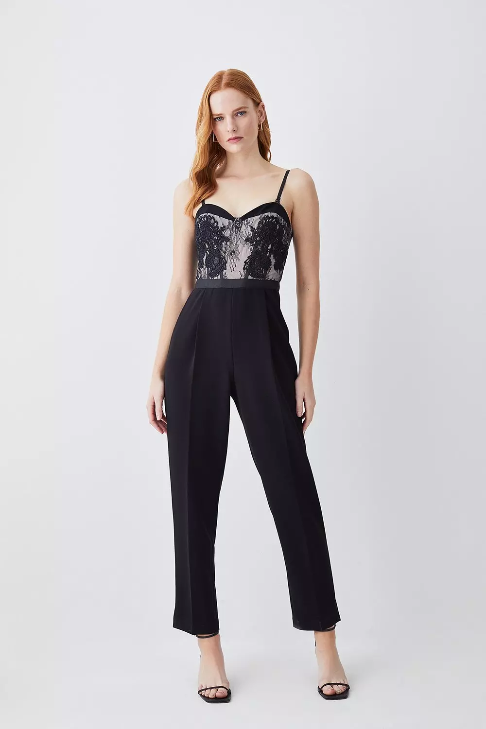 Harlyn lace cheap illusion top jumpsuit