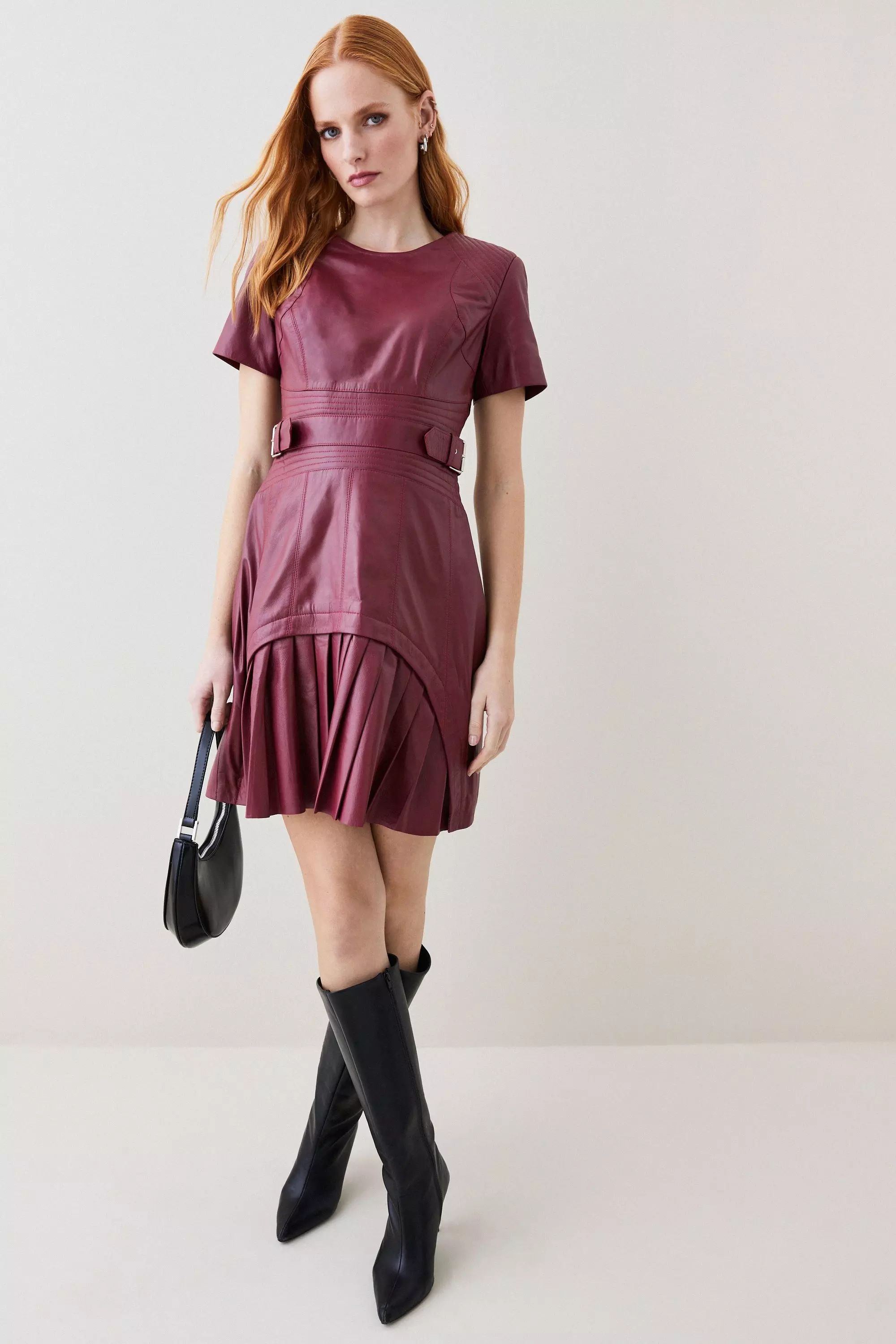 Karen millen outlet faux leather dress