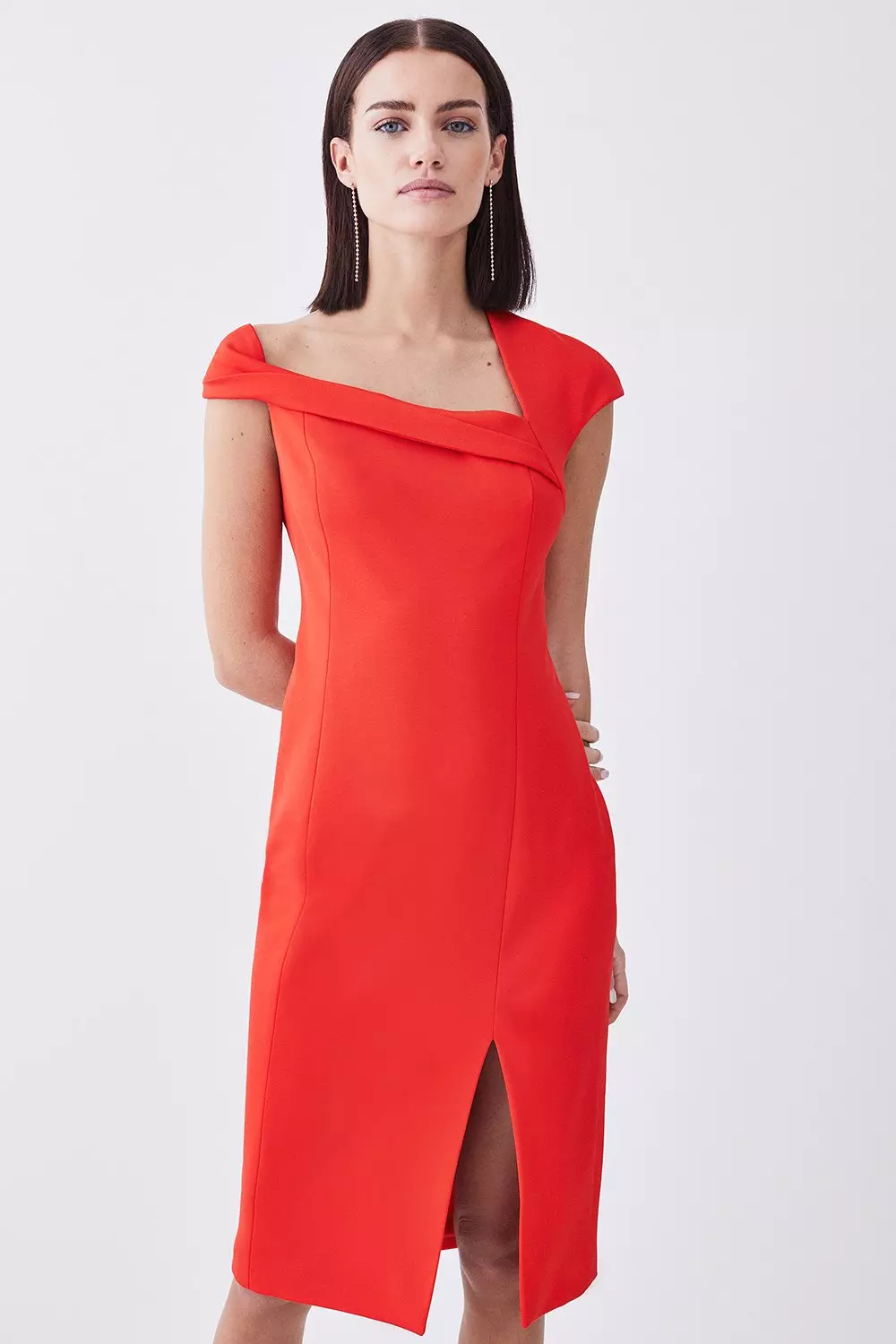 Karen millen outlet red pencil dress