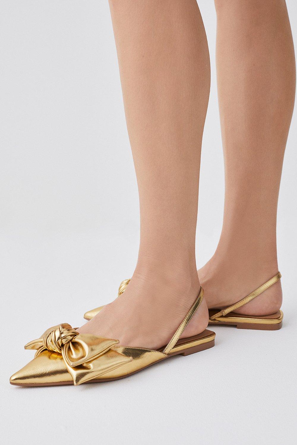 Slingback flats best sale with bow