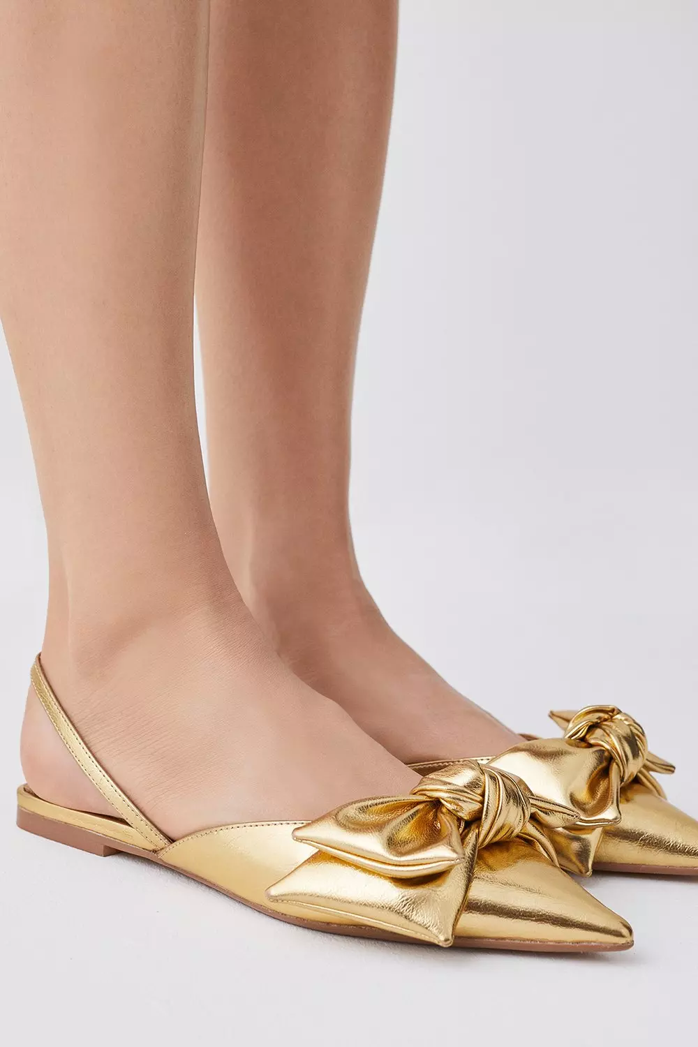 Gold best sale mule flats