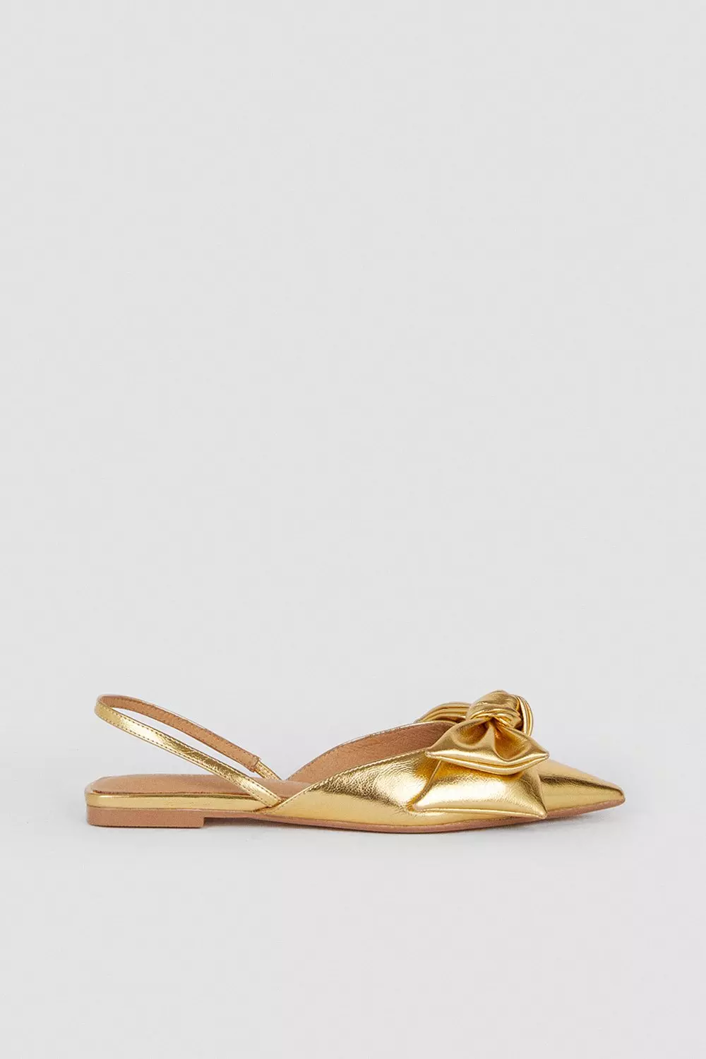 Gold best sale slingback flats