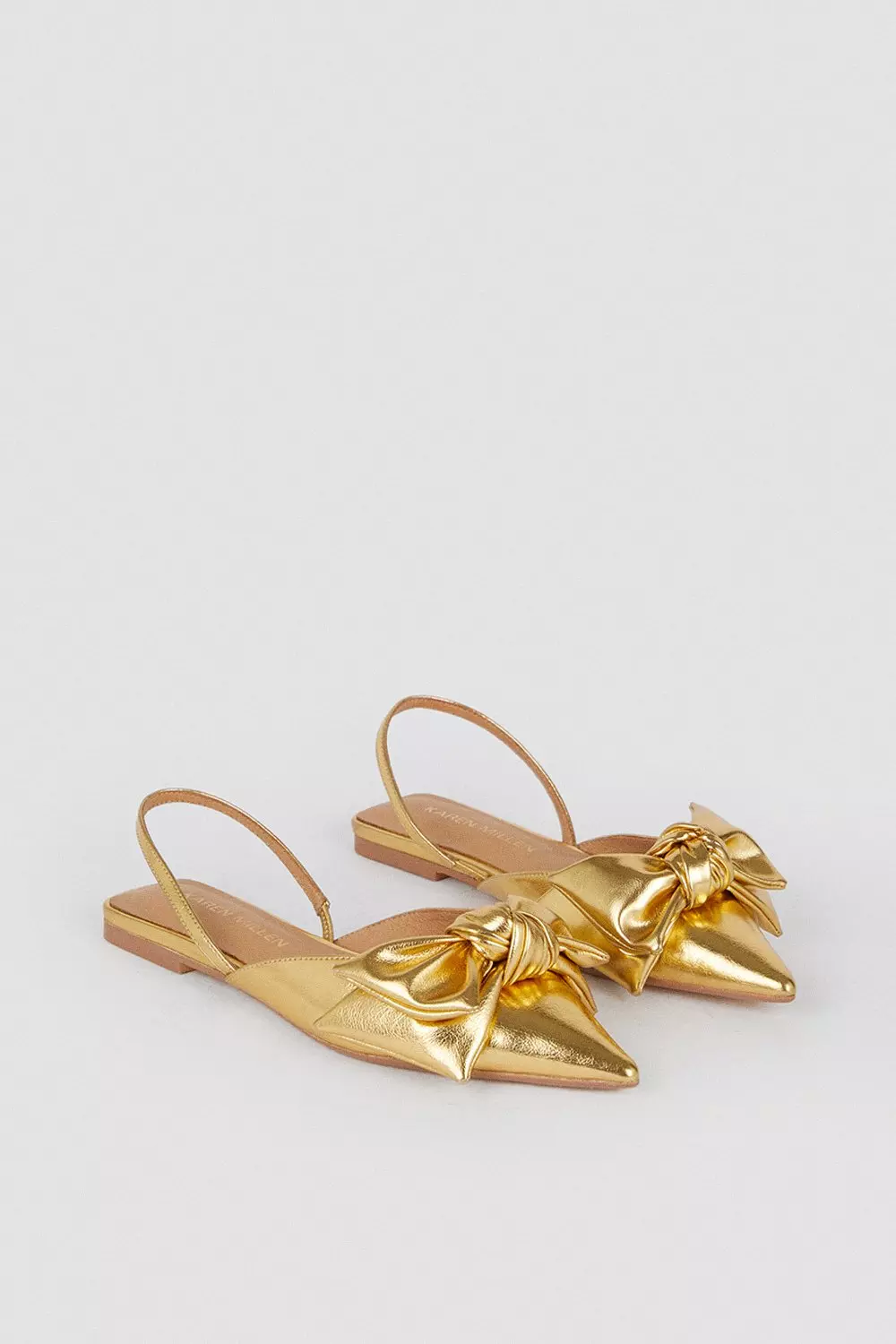 Gold sling shop back shoes