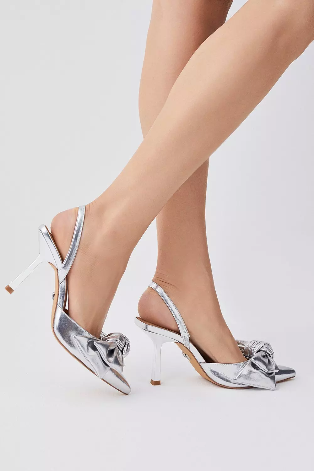 Crisscross Slingback - Silver - M A D E R