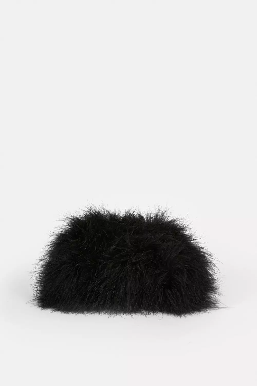 Black fluffy hot sale clutch