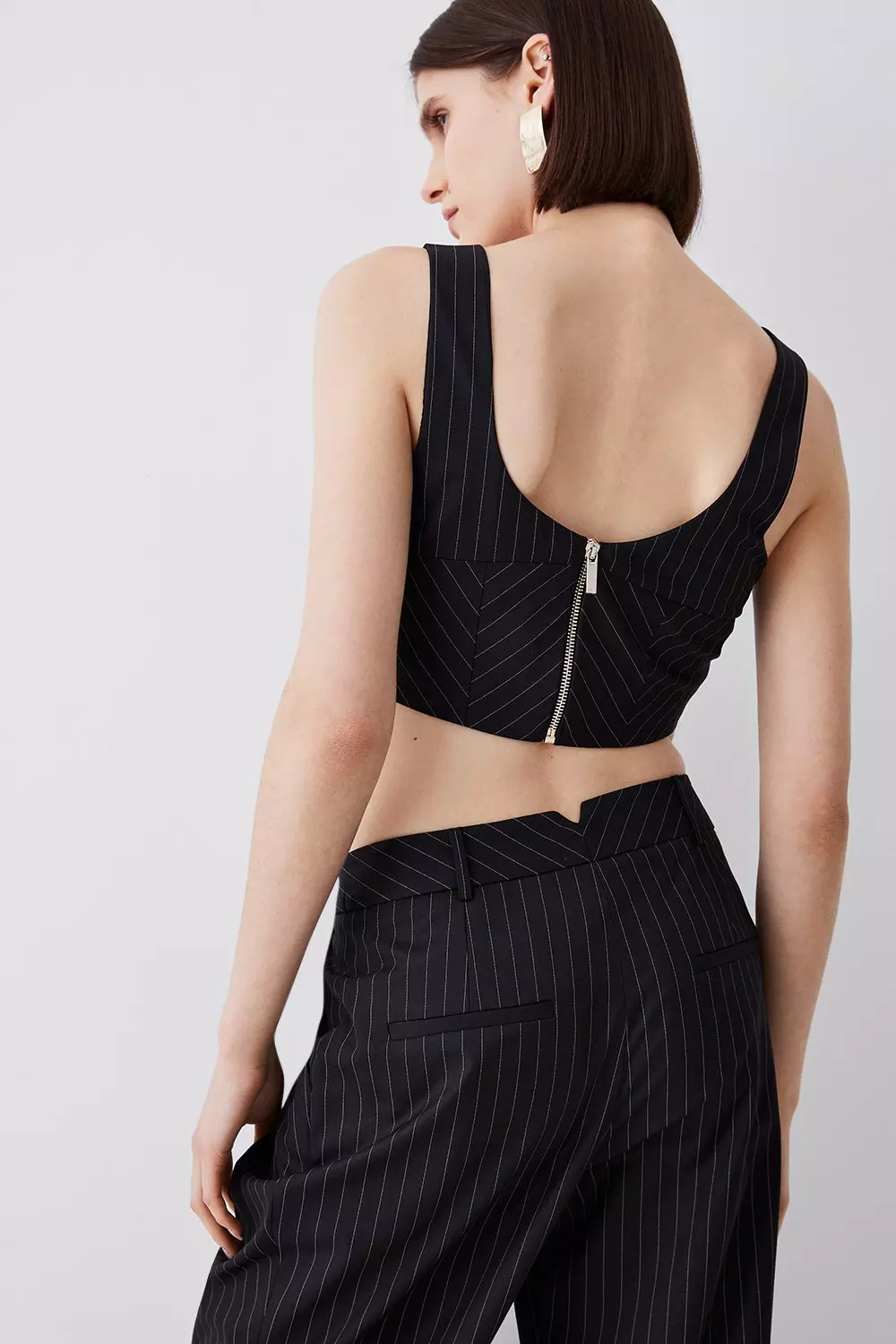 Pinstripe Bralette Top | Karen Millen