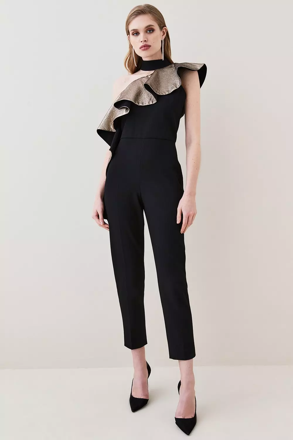 Ready To Ruffle Jumpsuit - Black