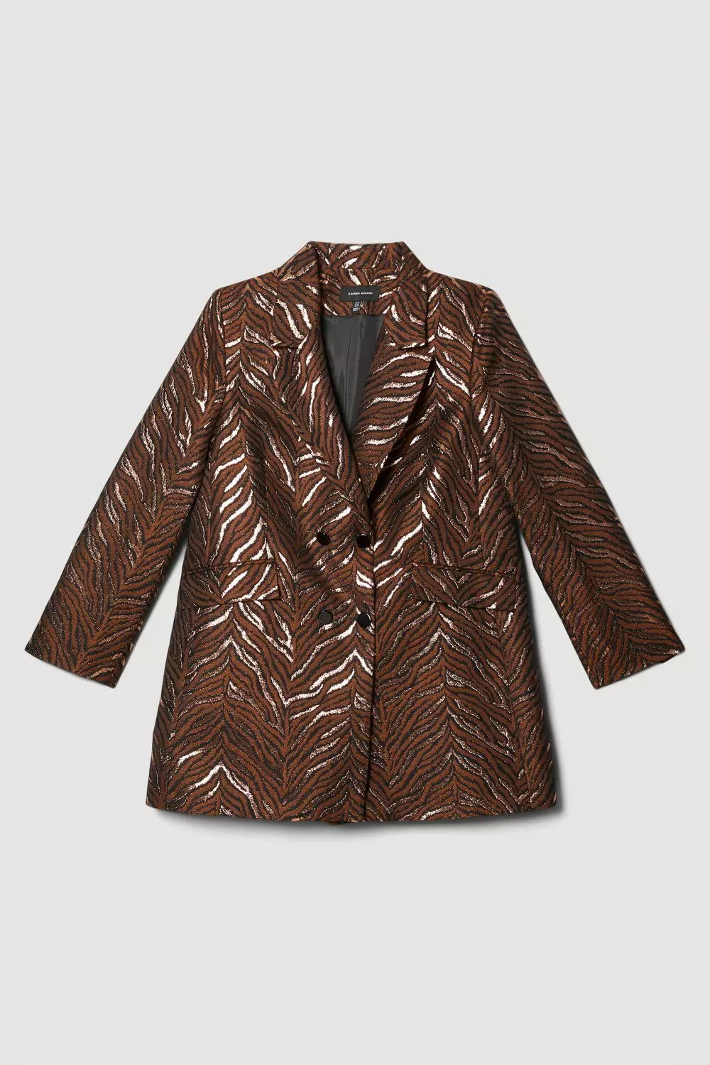 Karen millen leopard print tailored cheap coat