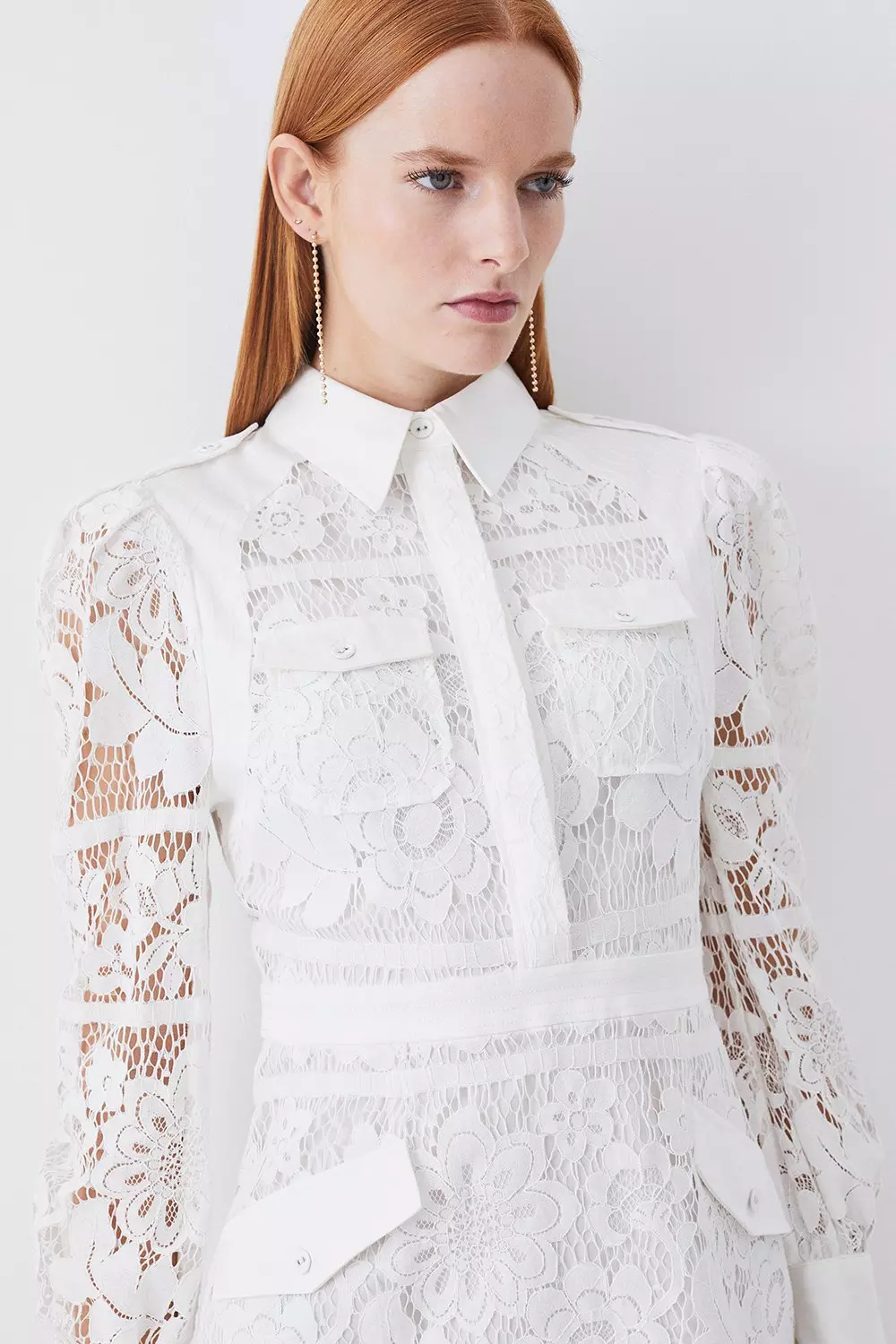 Karen millen shop white lace dress