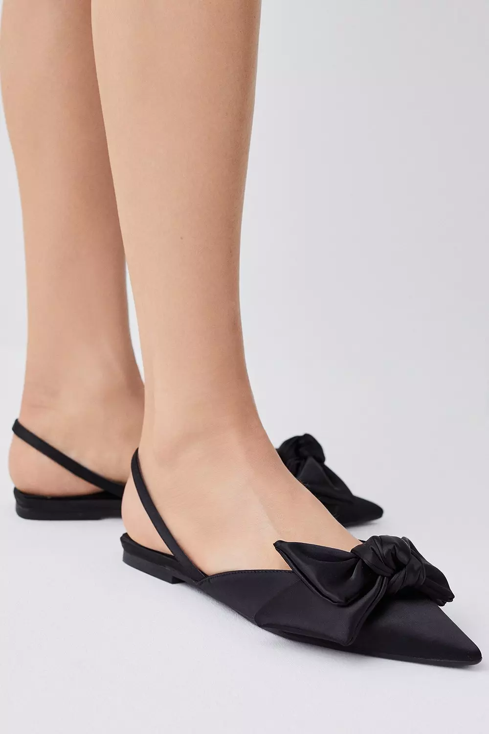 Slingback sales bow flats