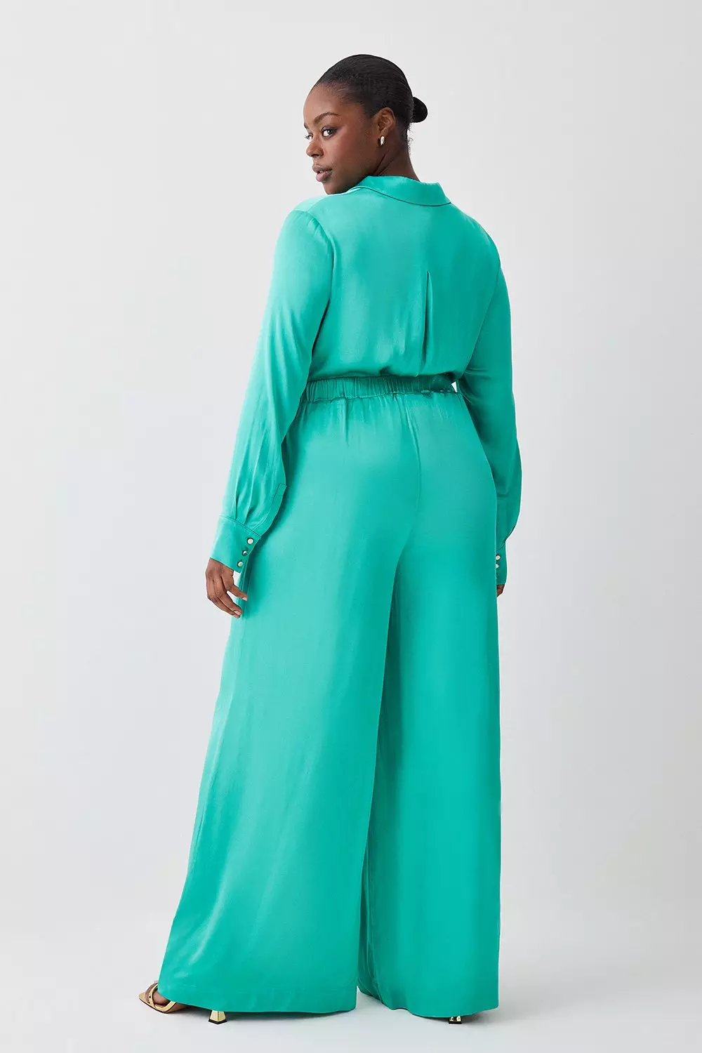 Curvy Satin Wide Leg Pants – VGB Boutique