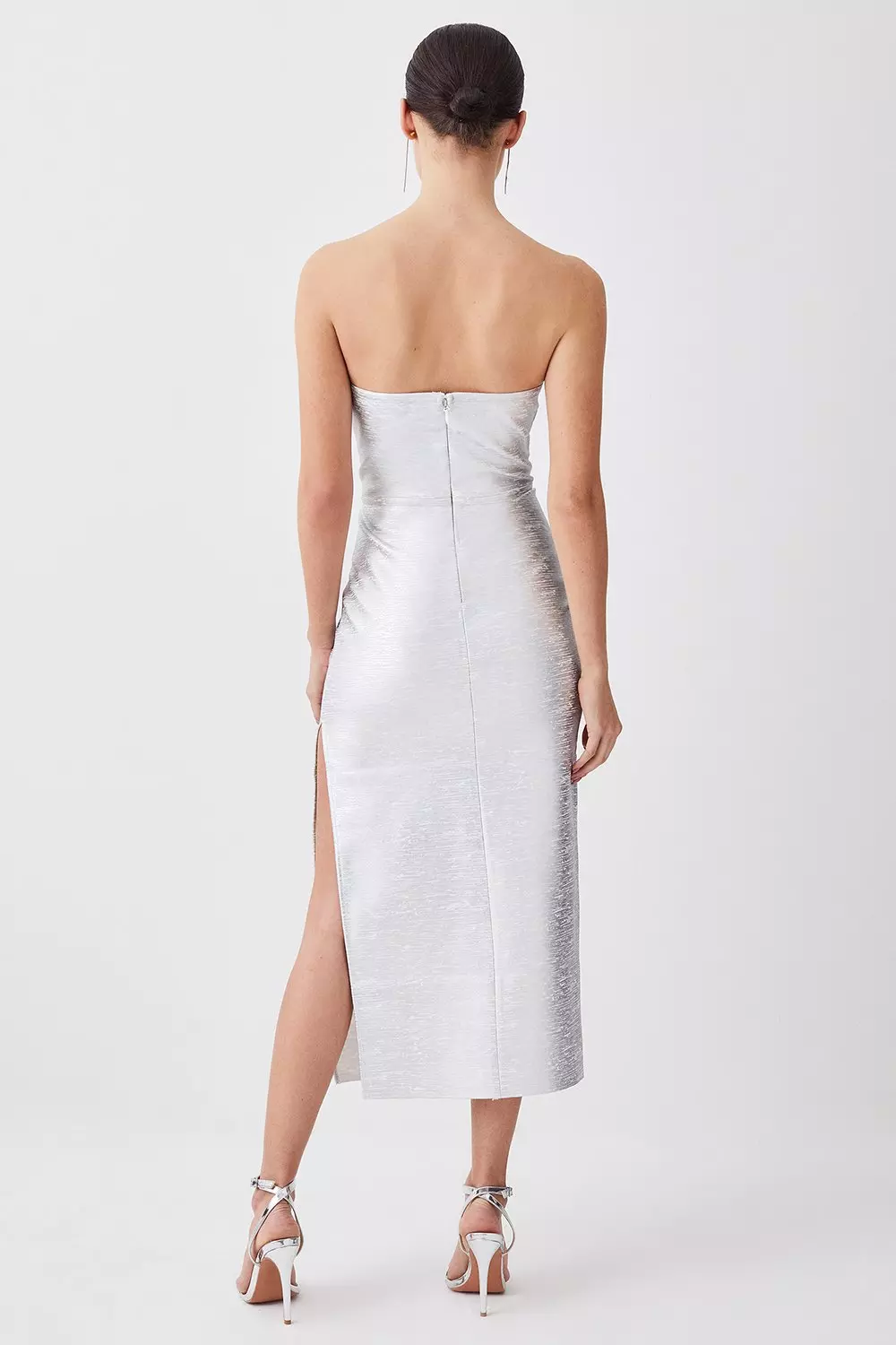 Marble Jacquard Strappy Corset Midi Dress | Karen Millen