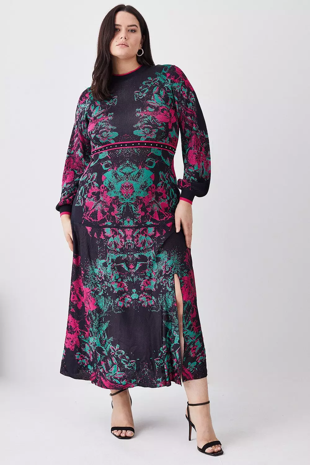 Jacquard dress plus on sale size