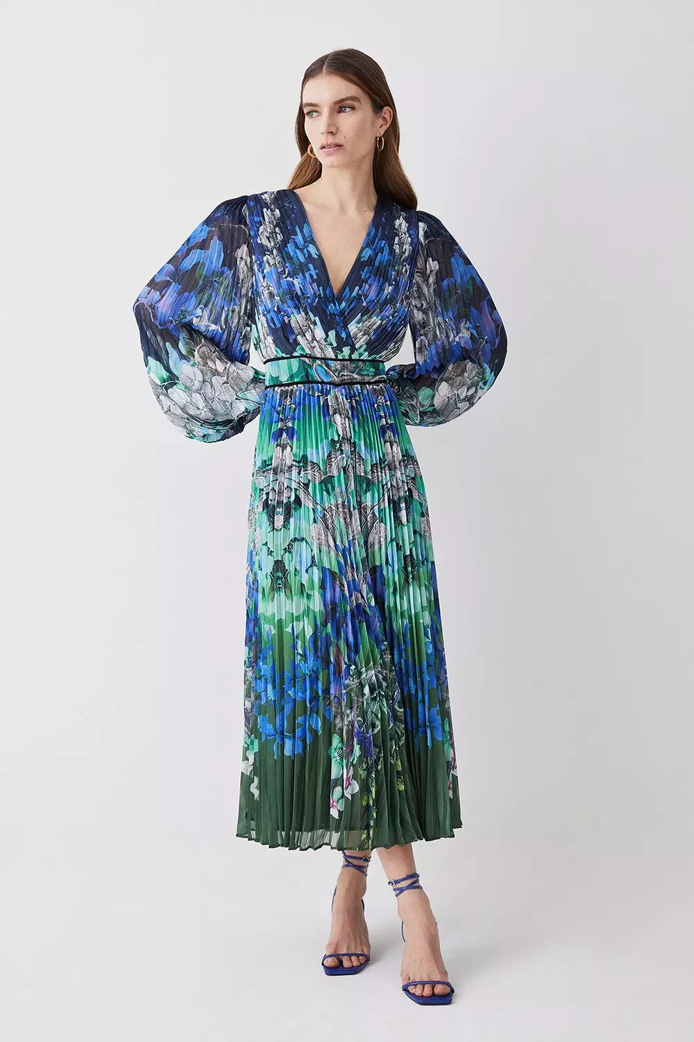 Karen millen store navy floral dress