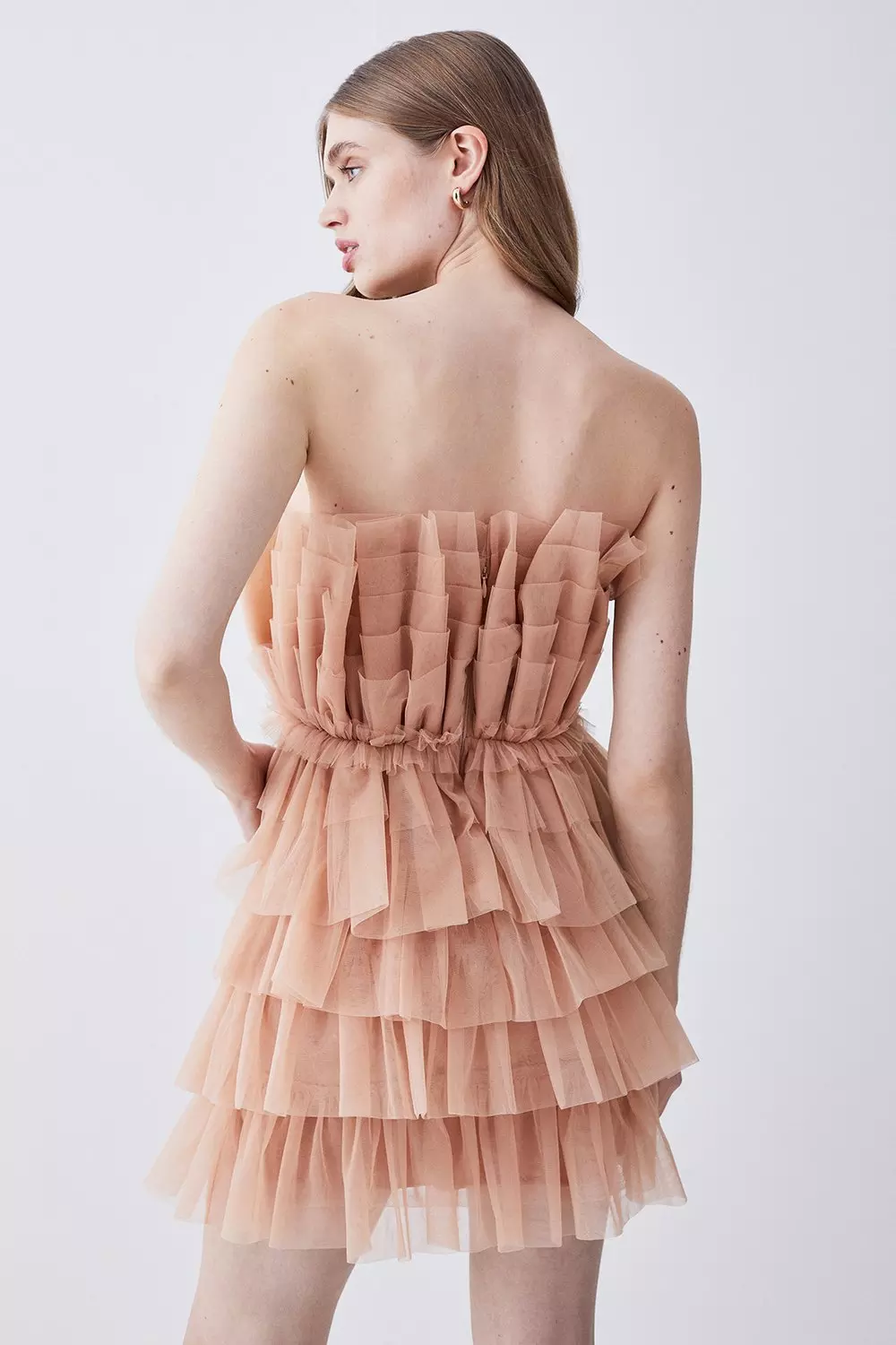 Rose tulle outlet dress