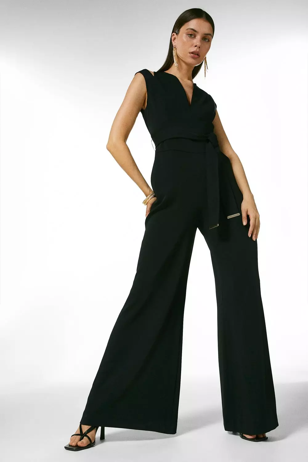 Tailored wide hot sale leg jumpsuit