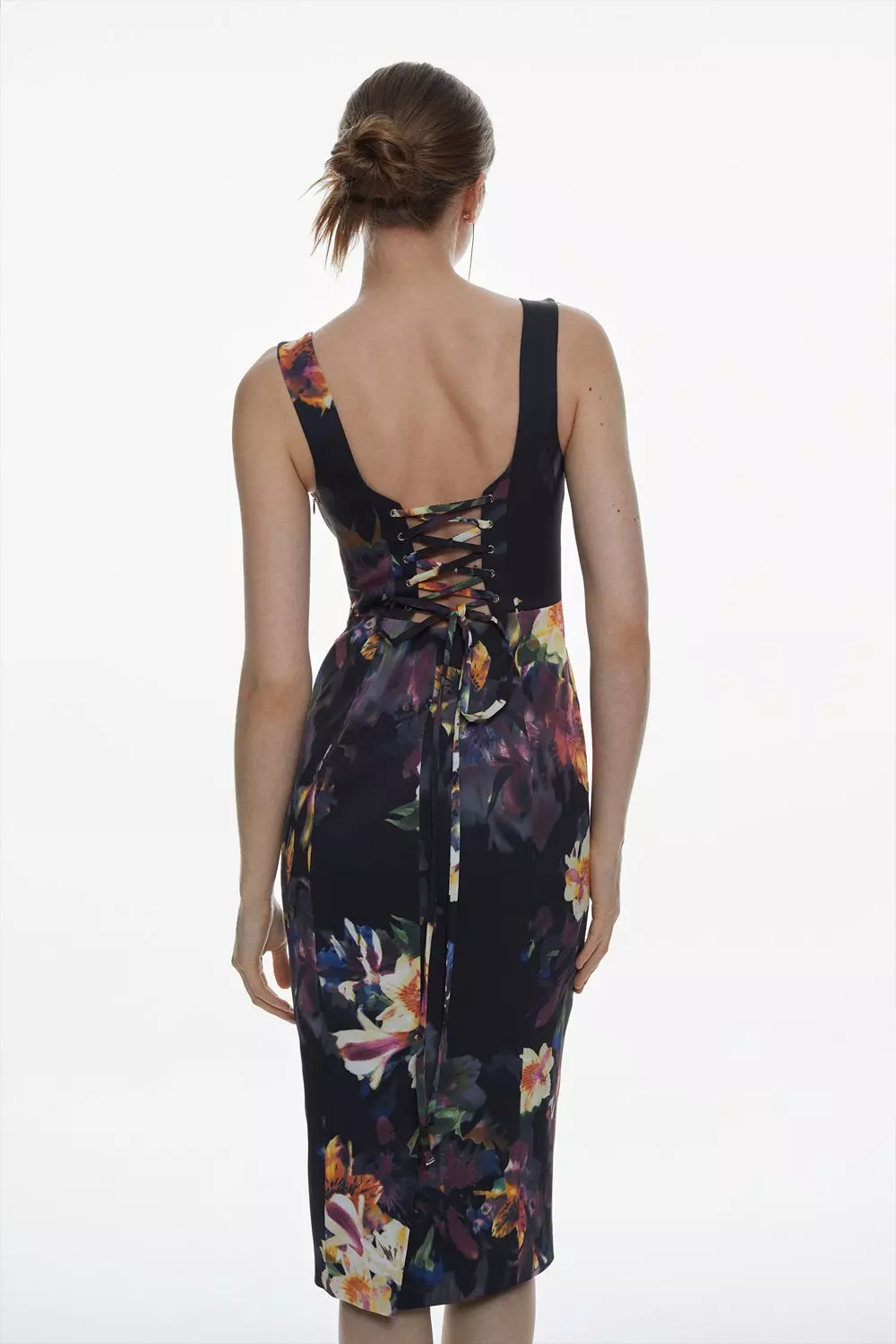 Karen millen orchid store floral pencil dress