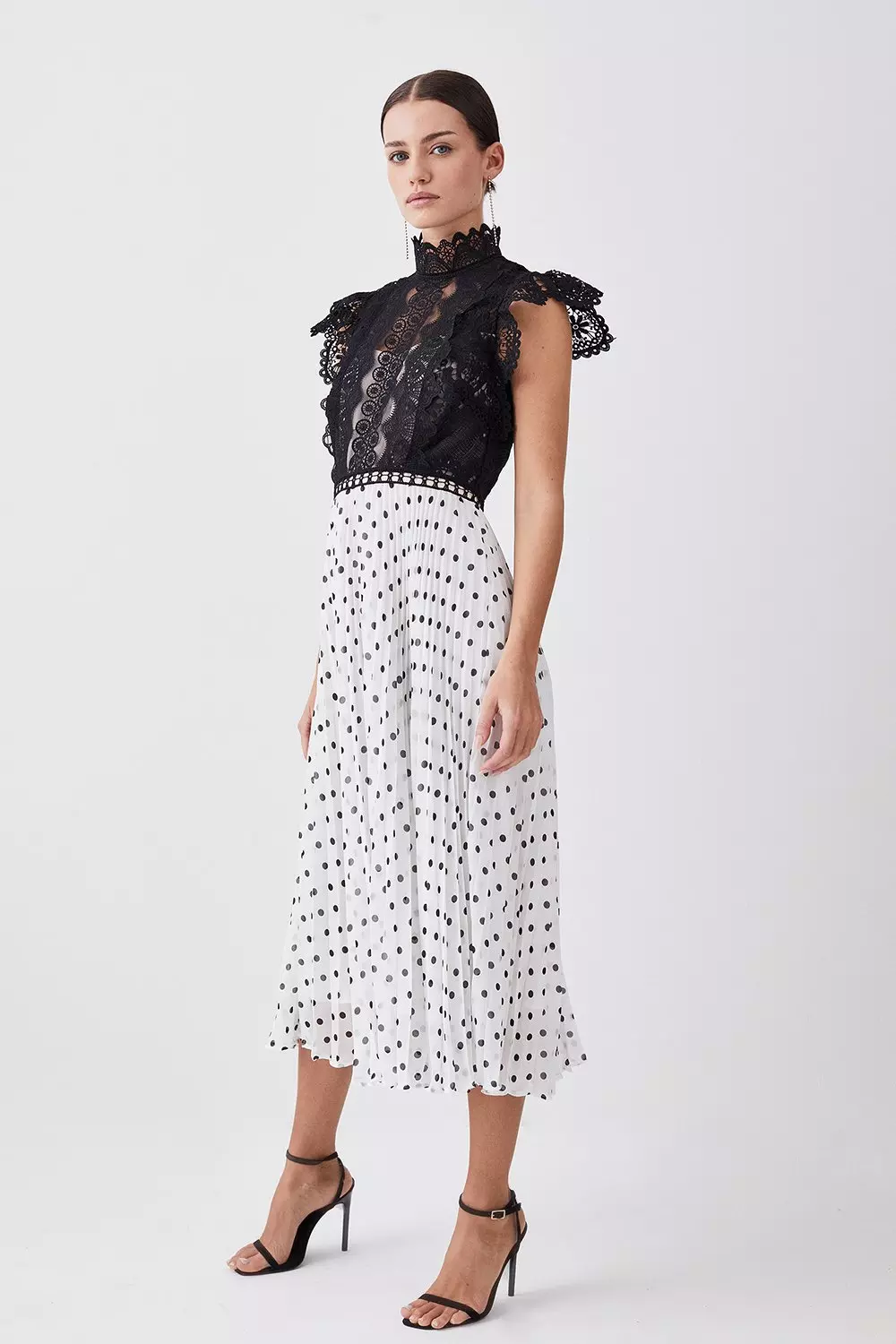 Karen millen discount white pleated skirt