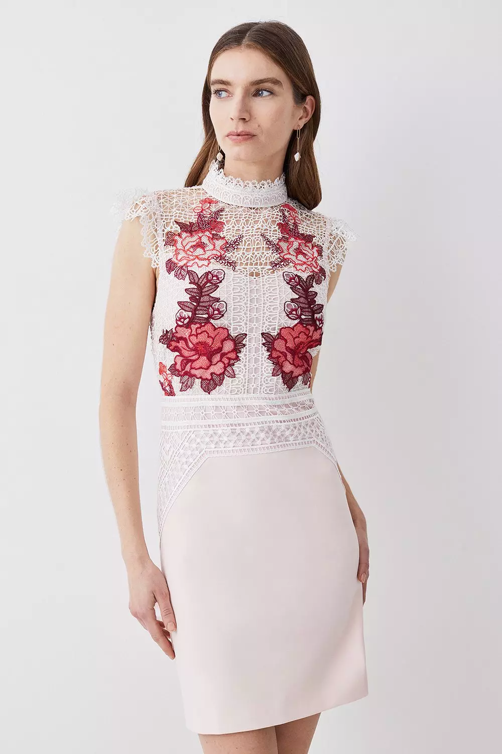 Karen millen shop lace embroidered dress