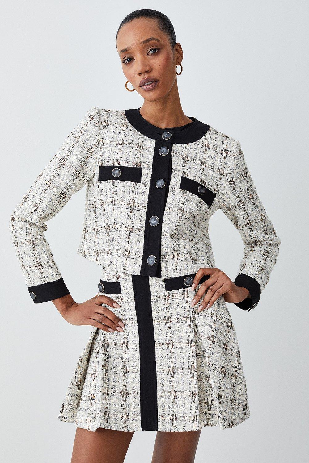 Karen millen tweed on sale a line dress