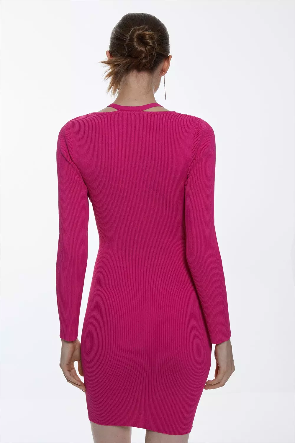 Karen millen ribbed fitted hotsell knit dress