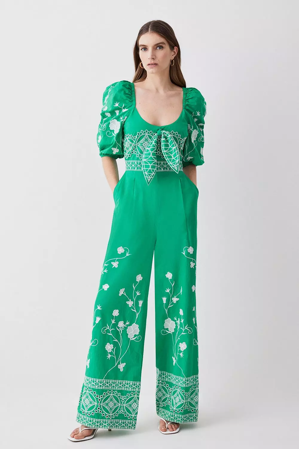 Zara embroidered clearance jumpsuit