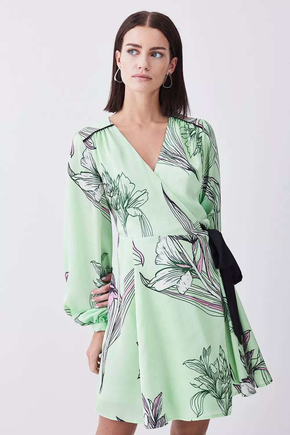 Petite floral hotsell wrap dress