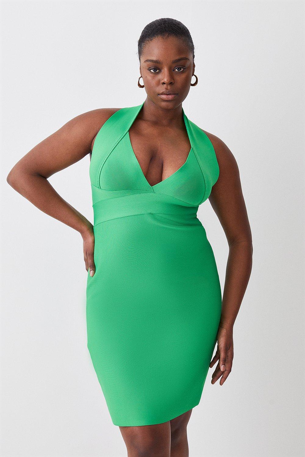 Plus size green hot sale dresses uk